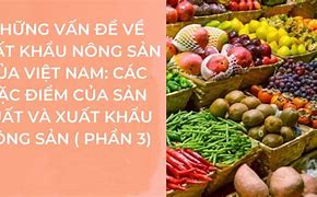 Những Loại Nông Sản Xuất Khẩu Tại Việt Nam Là Gì Cho Ví Dụ